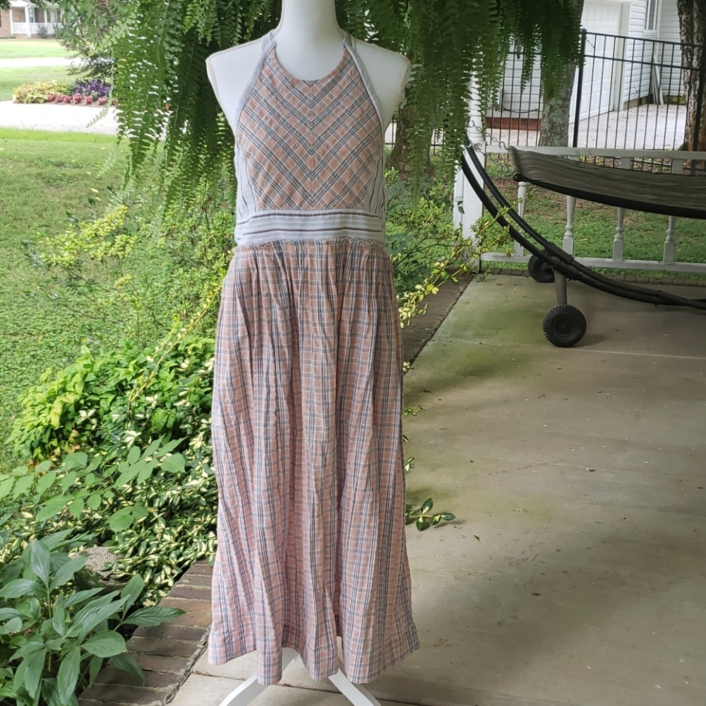 Free People Pretty in Plaid midi dress